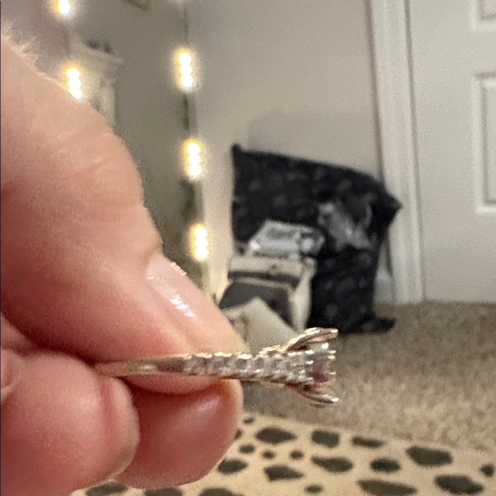 Dazzling Silver Diamond Cluster Ring - image 3